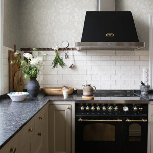 Berit Bone Floral Crest Wallpaper