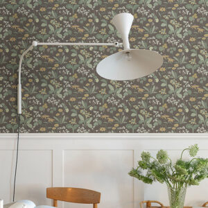 Magdalena Charcoal Dandelion Wallpaper