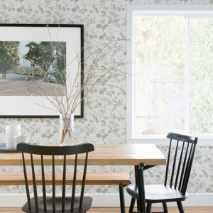 Magdalena Light Grey Dandelion Wallpaper