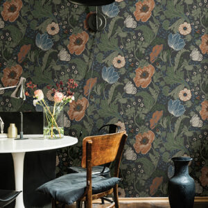 Anemone Multicolor Floral Wallpaper