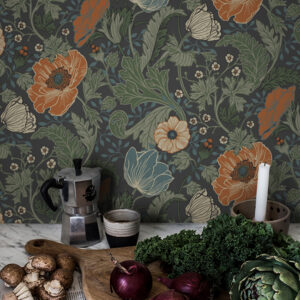 Anemone Multicolor Floral Wallpaper