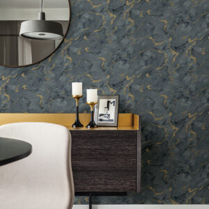 Silenus Denim Marbled Wallpaper