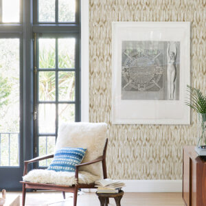 Kintana Gold Abstract Trellis Wallpaper