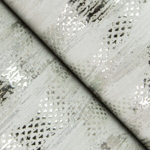 Kintana Silver Abstract Trellis Wallpaper
