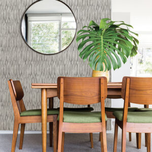 Kintana Silver Abstract Trellis Wallpaper