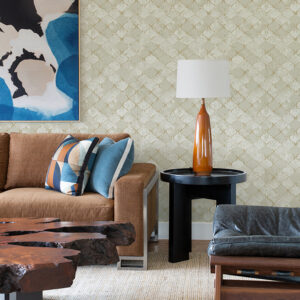 Pilak Gold Ogee Tile Wallpaper