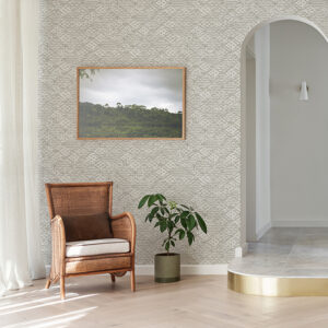 Helene Silver Glitter Geometric Wallpaper