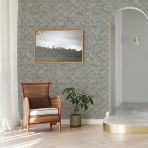 Helene Pewter Glitter Geometric Wallpaper