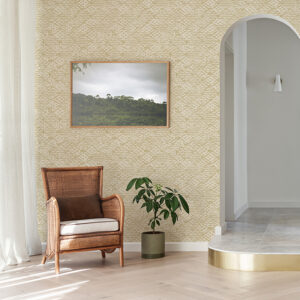 Helene Gold Glitter Geometric Wallpaper