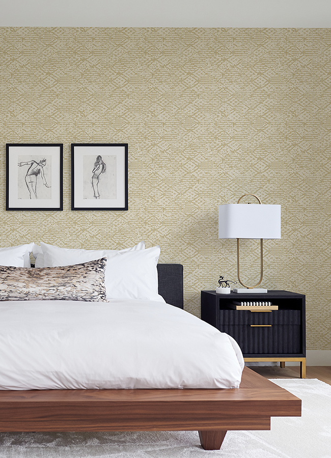 0068533 helene gold glitter geometric wallpaper