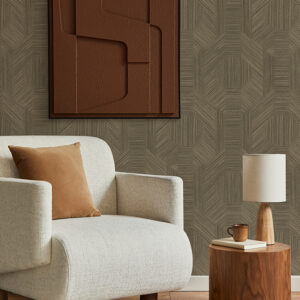 Ladon Brown Metallic Texture Wallpaper