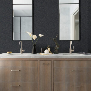 Bulan Dark Blue Abstract Lines Wallpaper