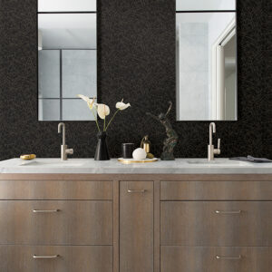 Bulan Black Abstract Lines Wallpaper