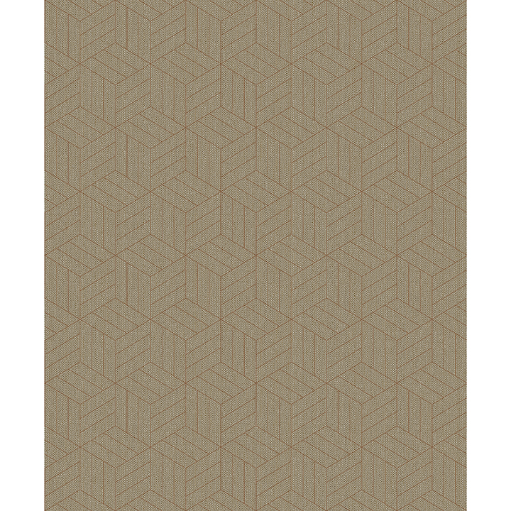 0068610 izarra copper geometric block wallpaper
