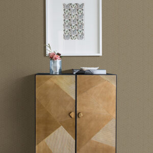 Izarra Copper Geometric Block Wallpaper