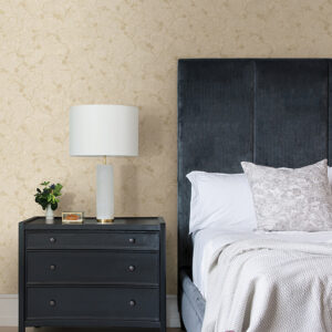 Mahina Gold Floral Vine Wallpaper