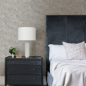 Mahina Pewter Floral Vine Wallpaper