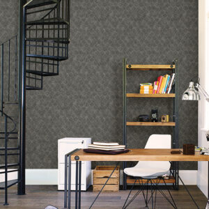 Rauta Pewter Hexagon Tile Wallpaper