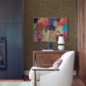 Rauta Brass Hexagon Tile Wallpaper