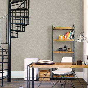 Rauta Silver Hexagon Tile Wallpaper