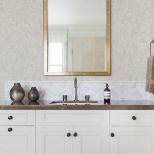 Haliya White Metallic Plaster Wallpaper