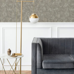 Haliya Sterling Metallic Plaster Wallpaper