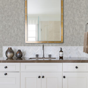 Haliya Silver Metallic Plaster Wallpaper