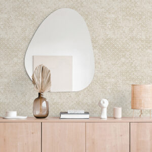 Khauta Champagne Floral Geometric Wallpaper