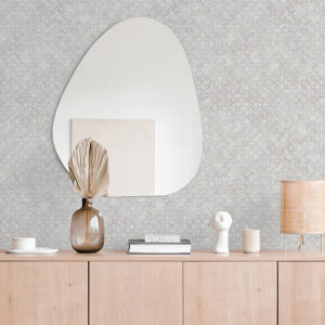 Khauta Sterling Floral Geometric Wallpaper