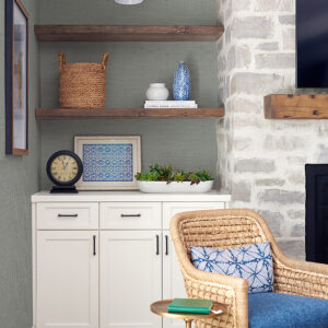 Agave Dove Faux Grasscloth Wallpaper