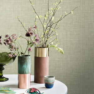 Tuckernuck Green Linen Wallpaper