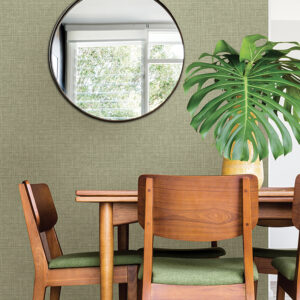 Tuckernuck Green Linen Wallpaper