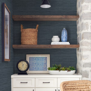 Barnaby Indigo Texture Wallpaper