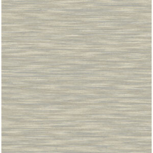 Benson Taupe Faux Fabric Wallpaper