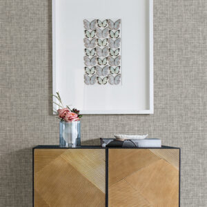 Emerson Grey Linen Wallpaper