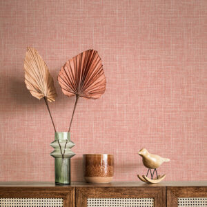 Emerson Coral Linen Wallpaper