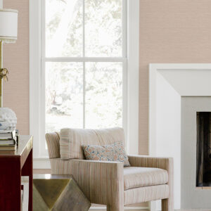 Agave Light Pink Faux Grasscloth Wallpaper