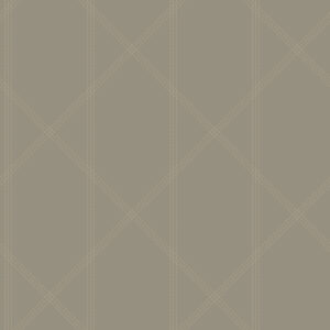 Walcott Light Grey Stitched Trellis Wallpaper