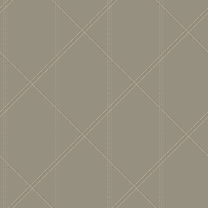 Walcott Light Grey Stitched Trellis Wallpaper