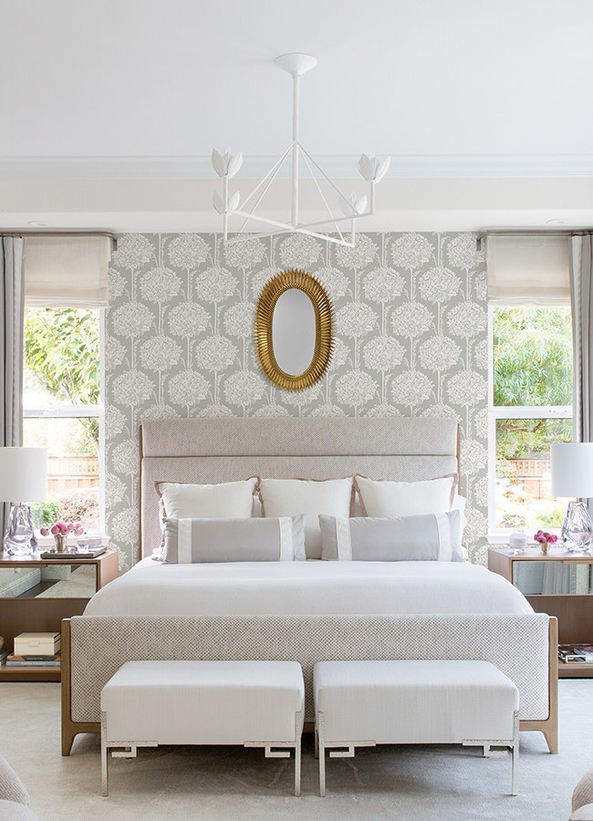 Zaria Taupe Topiary Wallpaper - Image 2