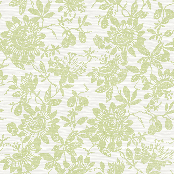 Helen Light Green Floral Trail Wallpaper