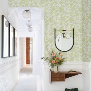 Helen Light Green Floral Trail Wallpaper