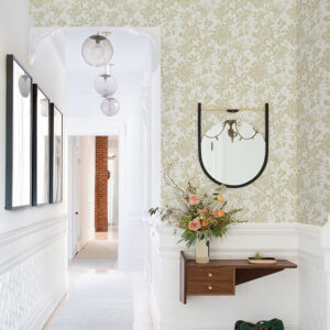Helen Gold Floral Trail Wallpaper