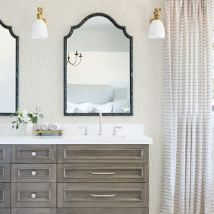 Scout Light Grey Floral Ogee Wallpaper