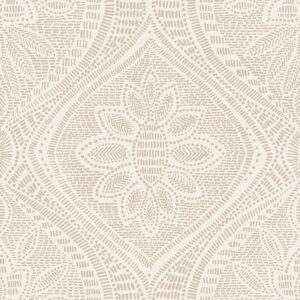 Scout Blush Floral Ogee Wallpaper