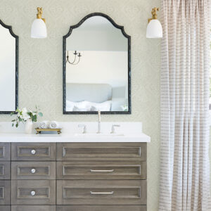 Scout Moss Floral Ogee Wallpaper