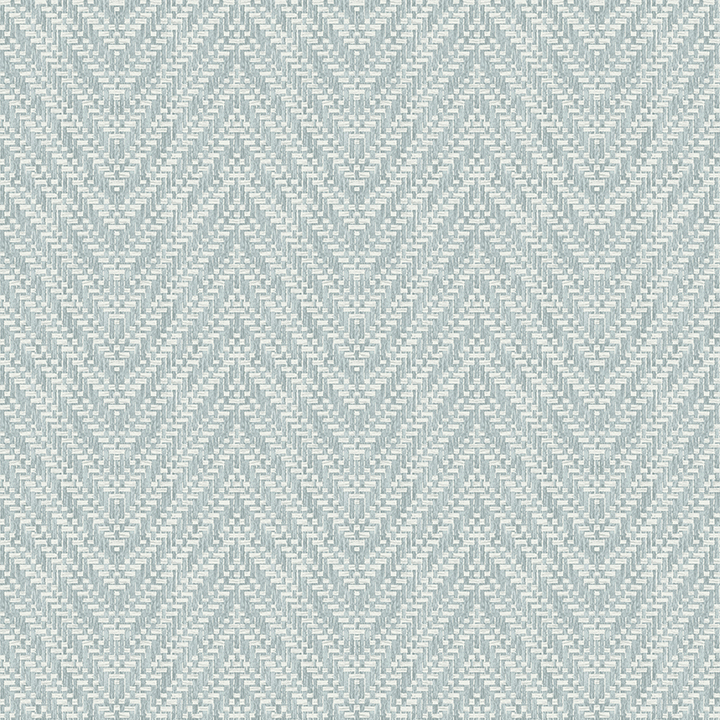 Glynn Sky Blue Chevron Wallpaper