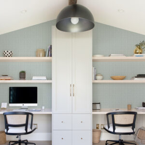 Glynn Sky Blue Chevron Wallpaper