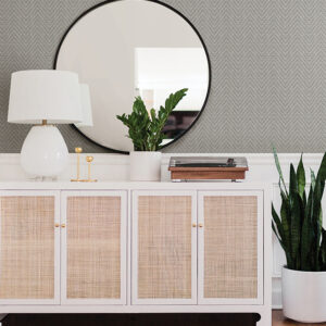 Glynn Grey Chevron Wallpaper