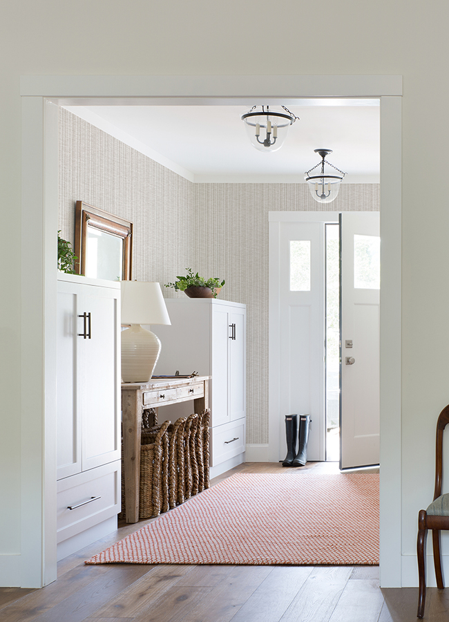 Simon Neutral Woven Texture Wallpaper - Image 2